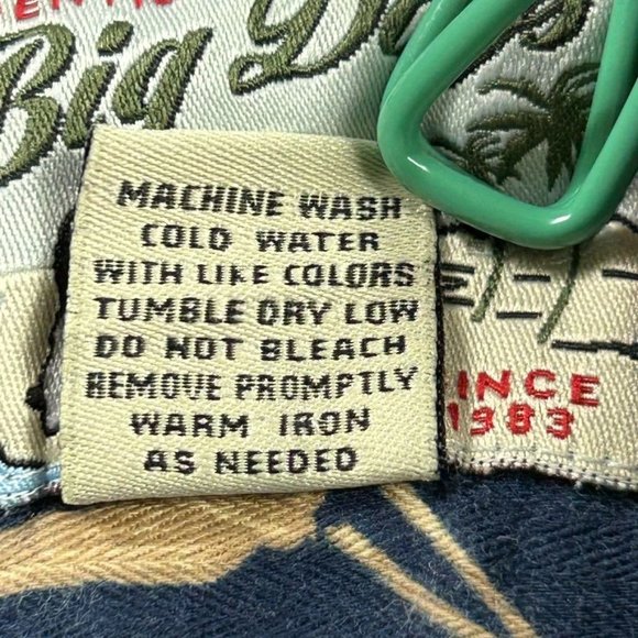 Vintage Big Dogs Bamboo Dog‎ Short Sleeve Button Up Shirt Mens Size XL - Picture 6 of 6